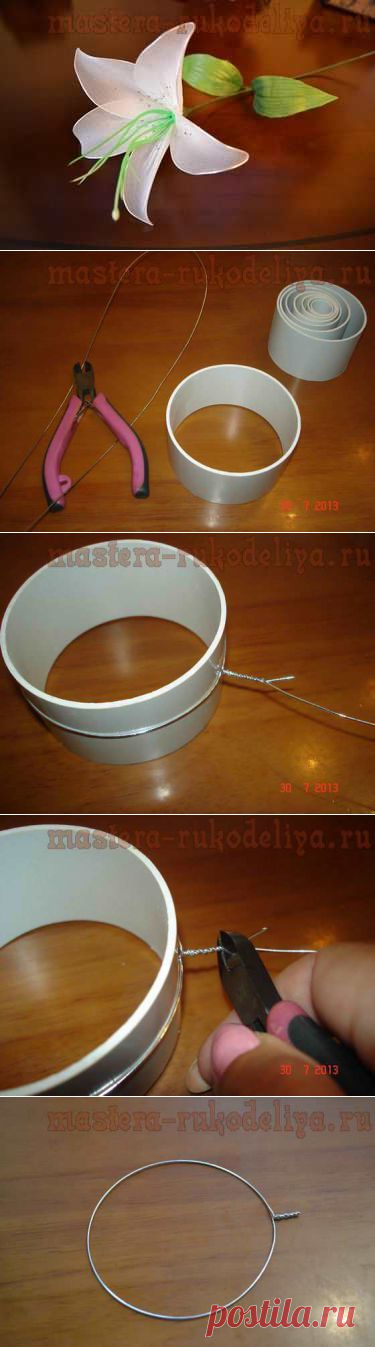Белая лилия из капроновых колготок | Самоделкино