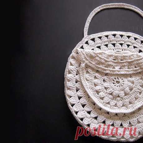 как связать сумка-авоська крючком. Схема