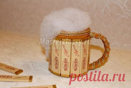 Пивная кружка из конфет. Мастер класс