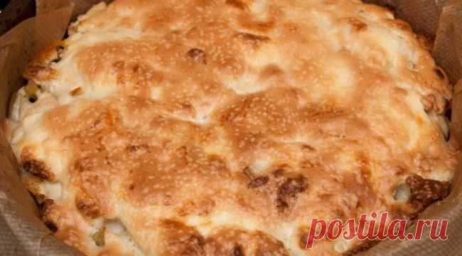 Бабка с яблоками и творогом