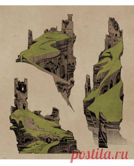 Рисунок. Разрушенная башня.