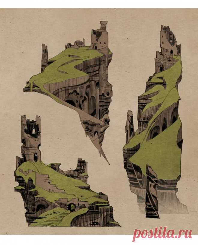 Рисунок. Разрушенная башня.