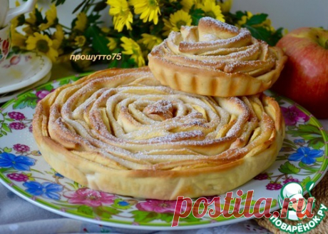 Яблочный пирог &quot;Чайная роза&quot;