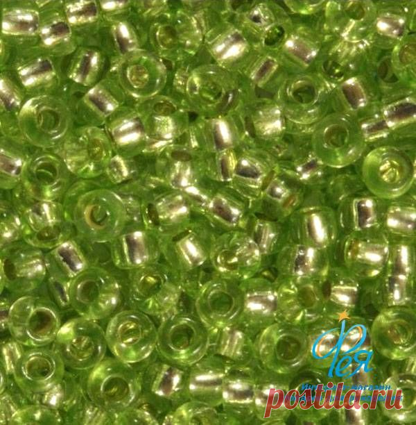 Бисер Preciosa Transparent Silver lined 10/0 78154 5 гр. (Нежно - салатовый)