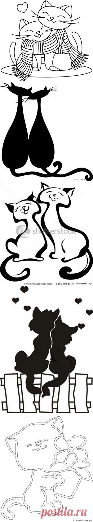 шаблоны и трафареты кошек