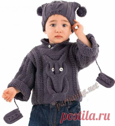 Комплект Сова спицами