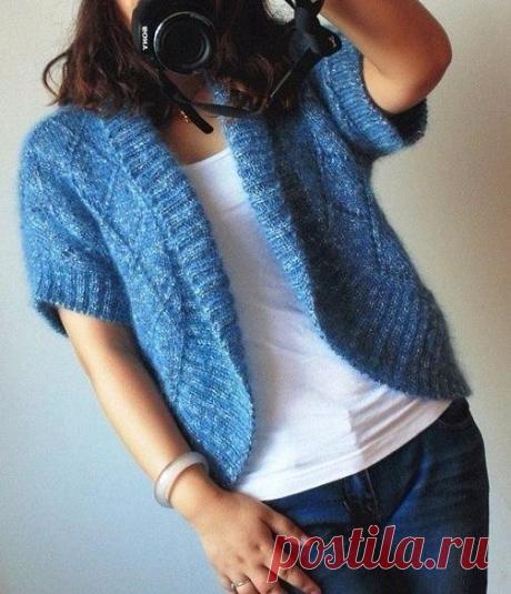 Ажурное болеро (Вязание спицами)