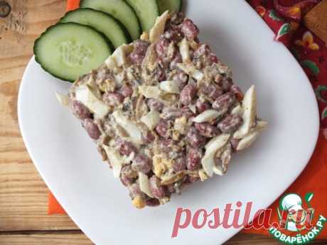Салат с фасолью и шампиньонами – кулинарный рецепт