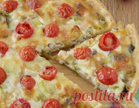 Киш с копченой курицей и луком-пореем | Официальный сайт кулинарных рецептов Юлии Высоцкой
