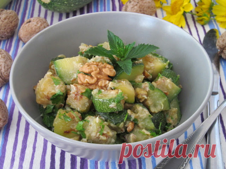 Салат из кабачков с грецкими орехами - Вкусно с Любовью - медиаплатформа МирТесен
