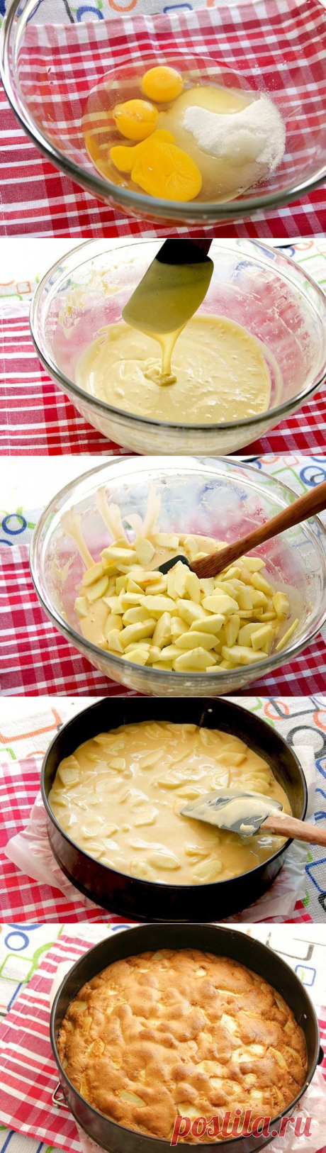 Как приготовить очень вкусная шарлотка-лентяйка - рецепт, ингридиенты и фотографии