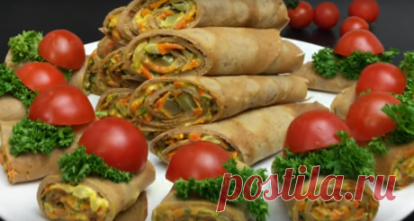 Изумительная закуска из печеночных блинов