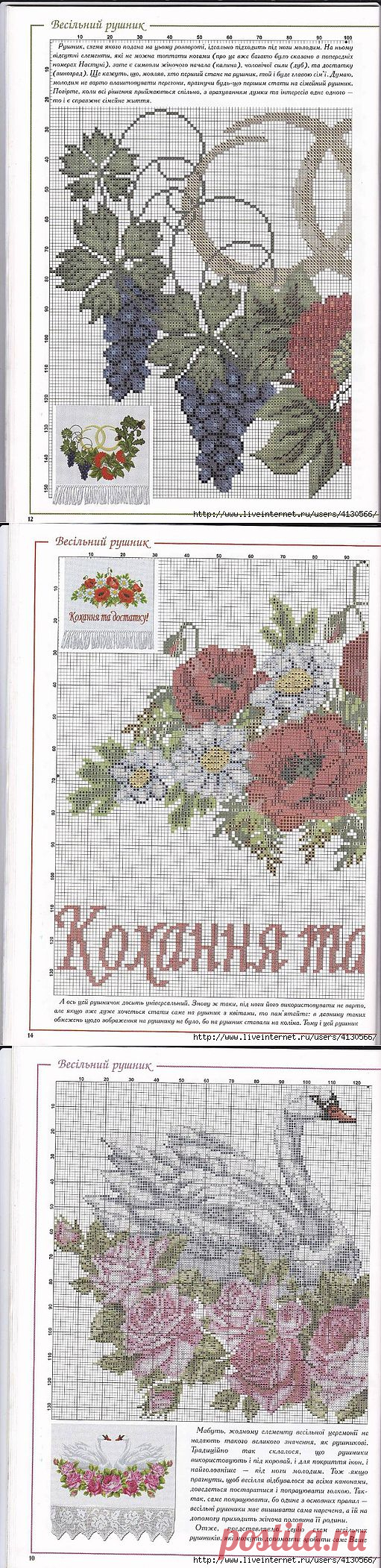 Весільні рушники. Вишивка хрестом..