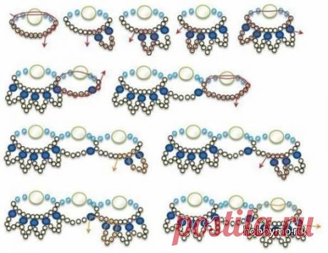 Нежный браслет из бисера и бусин