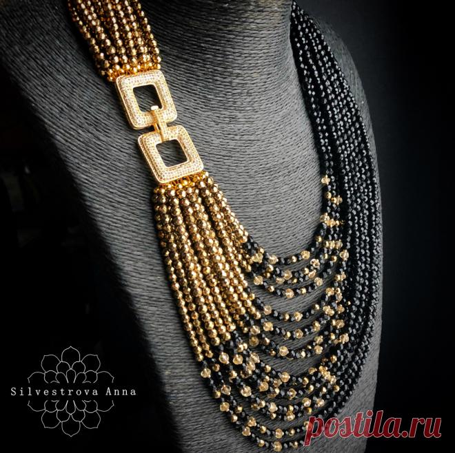УКРАШЕНИЯ💎Анна Сильвестрова в Instagram: «И несколько фото роскошного черно-золотого колье, листайте. Носить можно как асимметрично, замочек сбоку, так и симметрично, тогда замочек…» 1,038 отметок «Нравится», 22 комментариев — УКРАШЕНИЯ💎Анна Сильвестрова (@a.silver) в Instagram: «И несколько фото роскошного черно-золотого колье, листайте. Носить можно как асимметрично, замочек…»