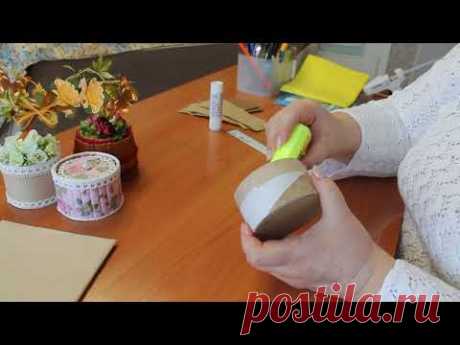 Шкатулка из бобины от скотча