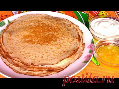 Лучшие заварные блинчики на кефире с дырочками, тонкие, ажурные и очень вкусные