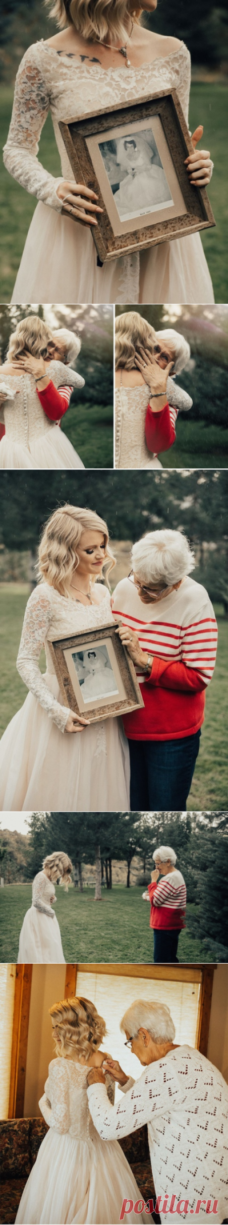 Внучка надела бабушкино платье на свою свадьбу. 

#РодителиНаСвадьбе_ProWedding

23-летняя невеста решила надеть на свадьбу то же платье, в котором ее бабушка шла к алтарю в далеком 1962 году. Но еще более трогательной эту историю делает то, что это был сюрприз: бабуля увидела любимую внучку в том самом платье только в день репетиции свадьбы. Ее реакция растопит ваше сердце. 
Больше фото -