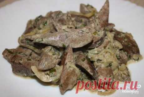 Бефстроганов из печени в мультиварке - пошаговый кулинарный рецепт на Повар.ру