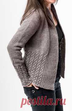 Womens Sweater Knitting Patterns SchÃ¶ner Cardigan mit Musterkombination #stricken