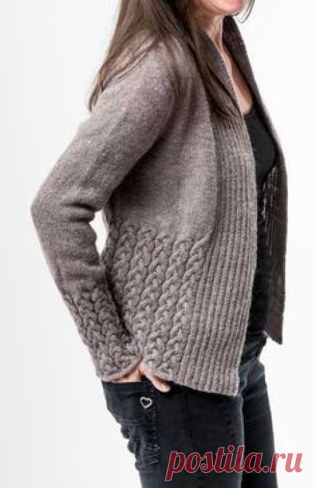 Womens Sweater Knitting Patterns SchÃ¶ner Cardigan mit Musterkombination #stricken