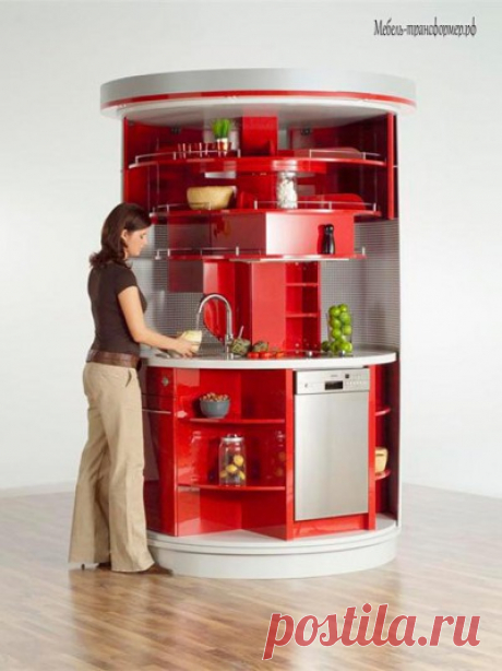 Вращающаяся кухня Circle Kitchen. - Многофункциональная мебель - Мебель-трансформер.РФ