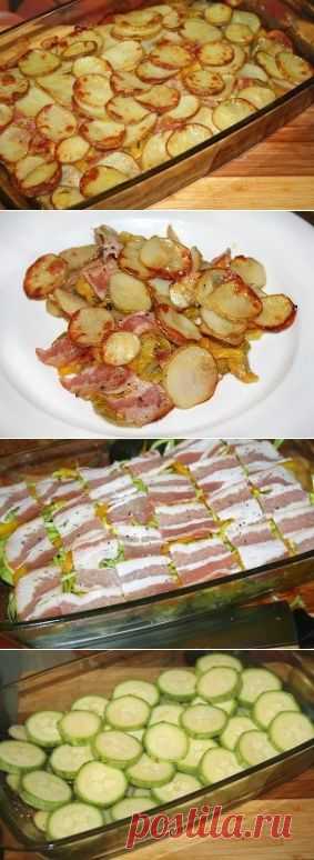 Кабачки с беконом