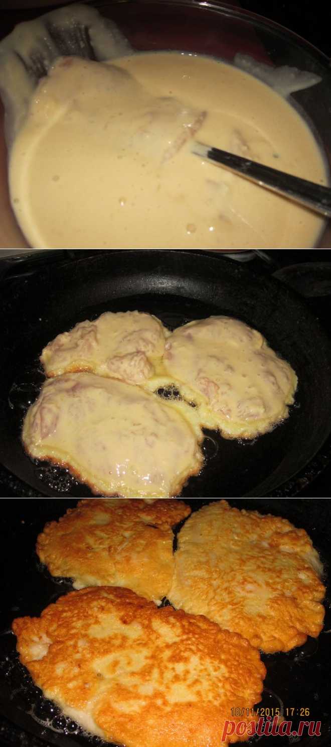 Отбивные в луковом кляре