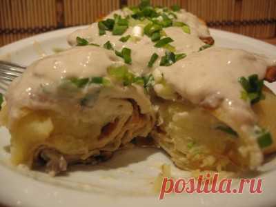 БЛИНЫ С КАРТОШКОЙ ПОД 