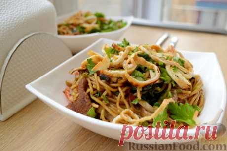 Рецепт: Лапша по-корейски (чапчхэ) на RussianFood.com