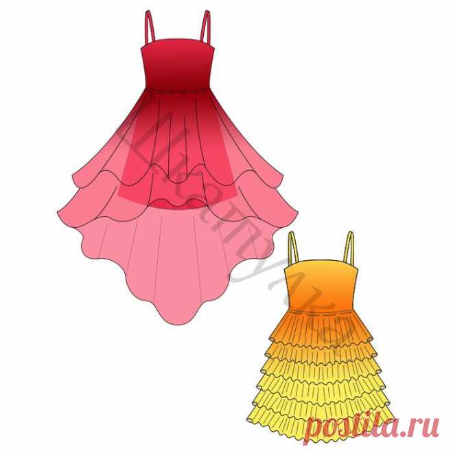 Выкройка бального платья для девочки | Шкатулка