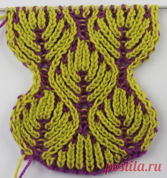 Техника вязания бриошь спицы + схема