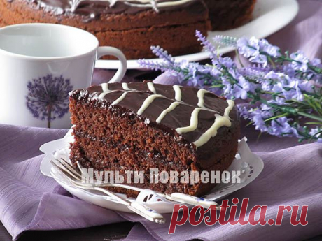 Шоколадный торт в мультиварке: простой рецепт | Мультиповаренок