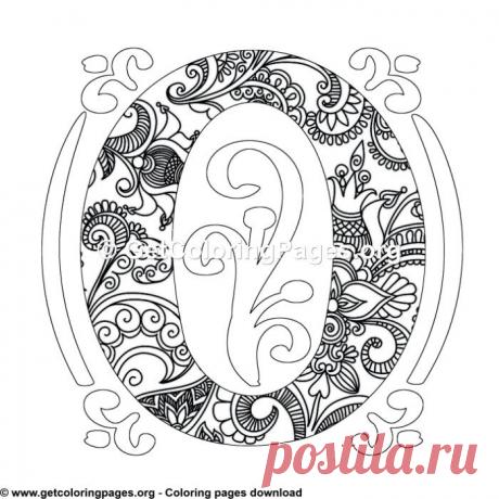 Zentangle Monogram Alphabet Letter O Coloring Sheet &amp;#8211; GetColoringPages.org