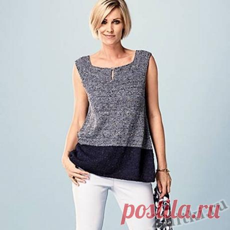 Двухцветный летний топ — Две нитки