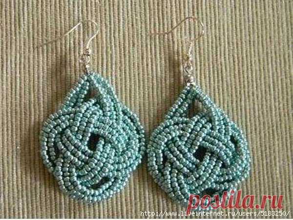 СЕРЬГИ ИЗ БИСЕРА. МК.
