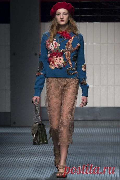 Дизайнер Алессандро Микеле , коллекция Gucci Resort 2016