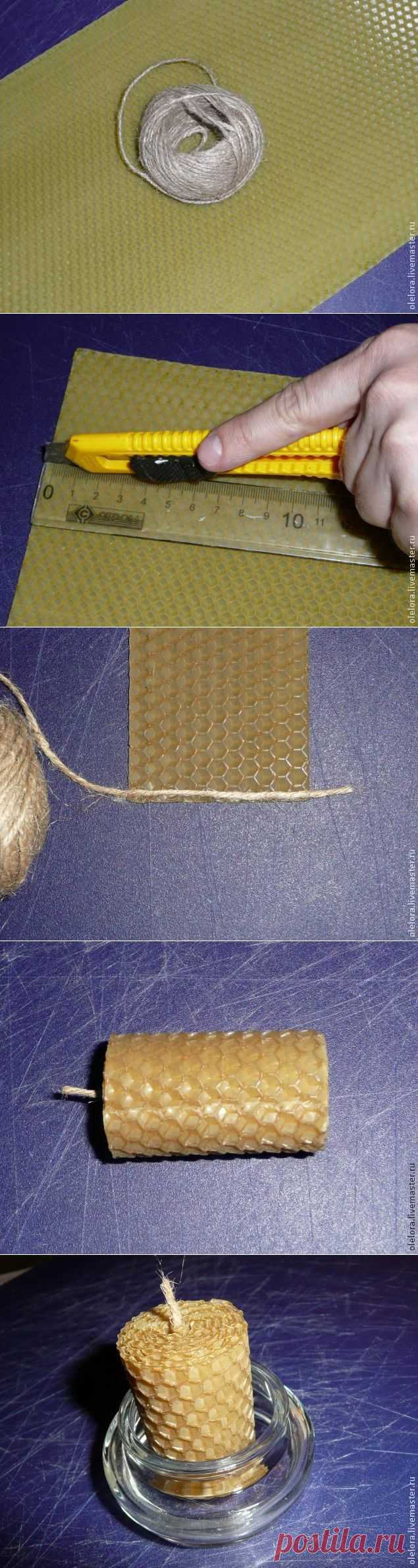 Крученые свечи из вощины | Своими руками