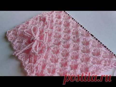 Нежный и воздушный и просто симпатичный ажурный летний узор спицами