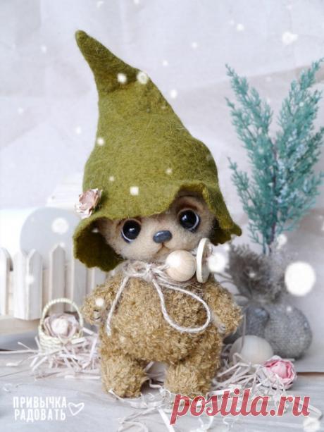 Купить ГНОМУШКА - коричневый, мишка тедди, привычка радовать, Алейникова Александра, гномик, новый год 2014