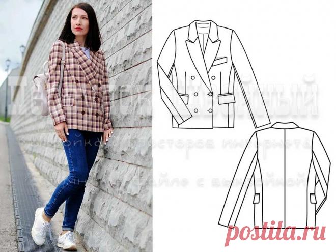 Выкройка пиджака в мужском стиле - Переулок швейный