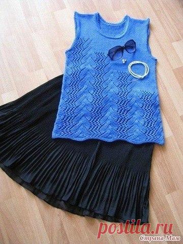 Ажурная безрукавка Синее озеро