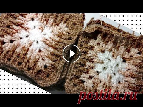 Вяжем плед. Бабушкин квадрат градиентом. Вяжем плед. Бабушкин квадрат градиентом....