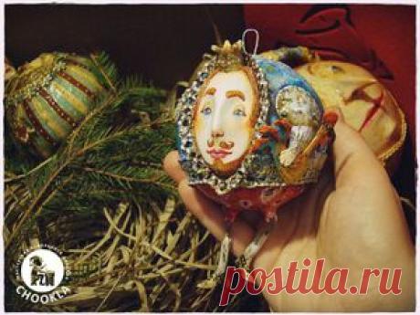 Ёлочная игрушка из папье-маше: новогодний мастер-класс - Ярмарка Мастеров - ручная работа, handmade