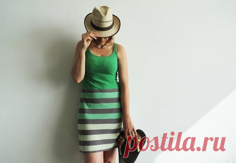 Летнее платье из старых футболок