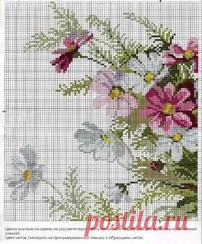 flower cross stitch chart