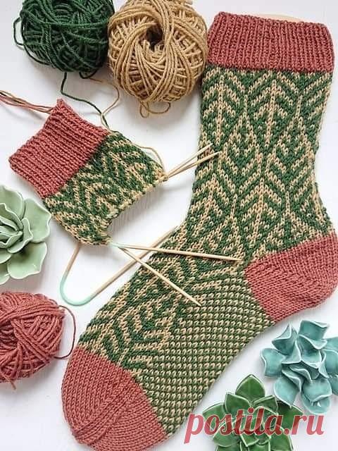 Носки жаккардом