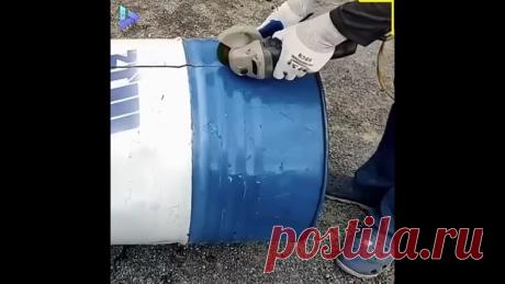 Мангал из железной бочки, круто получилось