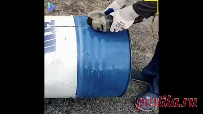 Мангал из железной бочки, круто получилось