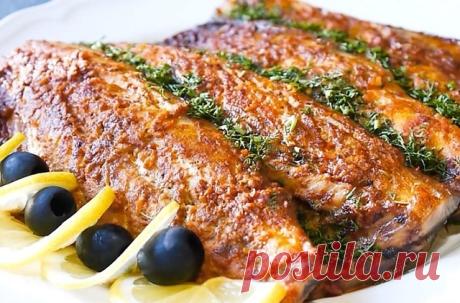 Запеченная скумбрия с паприкой и чесноком — МОЯ КУХНЯ